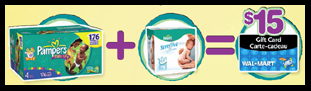 Free Walmart Gift Card ($15!) when you buy Pampers Baby Products in store