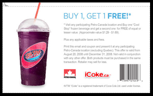 Buy 1 Get 1 Free   Petro Canada Printable Coupon – Free Slushie! 