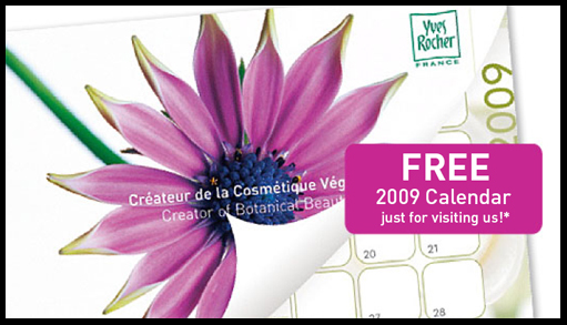 Free Stuff Canada: Yves Rocher 2009 Calendar Canadian Freebies: Free Yves Rocher Calendar 2009