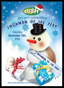 Lush.ca Free Gifts Deals - November 2008 Lush Canada: Free Frosty The Snowman Gifts In Store (And Free Eggnog!)