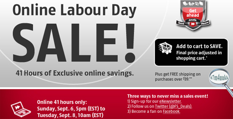 Future Shop Canada: Online Labour Day Sale! 
