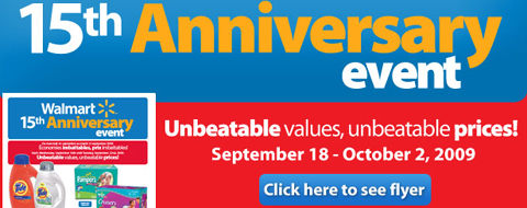 Walmart Canada: 15th Anniversary Sale! (UPDATE)