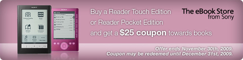 Sony Ebook Reader Deal: Free Ebooks Worth $25 
