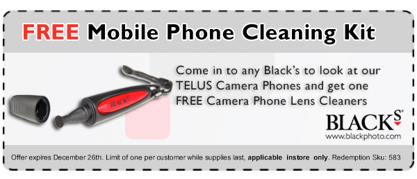 Blacks Blacks Photo: Free Mobile Phone Cleaning Kits!