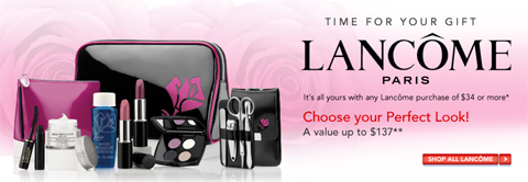 Lancome Sears Canada: Lancome $37 Spend, Free $134 Gift!