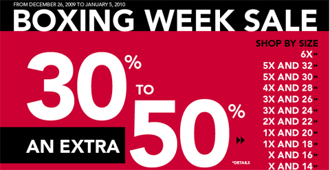 Boxing Week Sale @ Penningtons, MXM, Addition Elle
