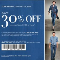 Banana Republic 30 Off