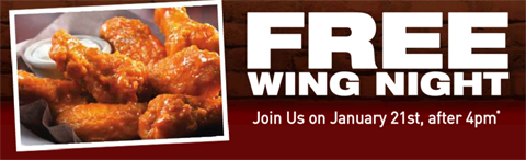 Kelsey’s Canada Free Wing Night