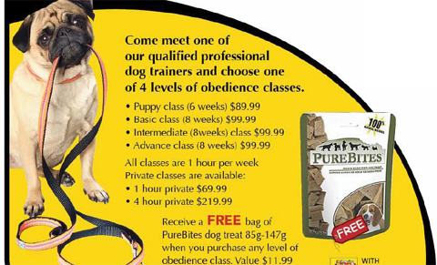Petcetera Petcetera Deal: Free Bag Of Treats With Dog/Puppy Training