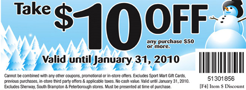 Sportmart Coupon: $10 Off $50