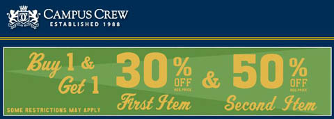 Campus Crew Canada Spring BOGO Sale Photo Campus Crew Canada Spring BOGO Sale