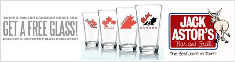 Jack Astor’s Free Team Canada Glass Photo Jack Astor’s Free Team Canada Glass