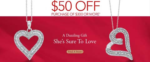 Mappins People’s Jewellers $50 Off Purchase of $300 Or More Printable Coupon