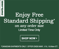 Roots Canada Free Shipping & Free Pins! Photo Roots Canada Free Shipping & Free Pins!