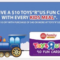 Swiss Chalet $10 Toys R Us Gift Card with Kids Meal