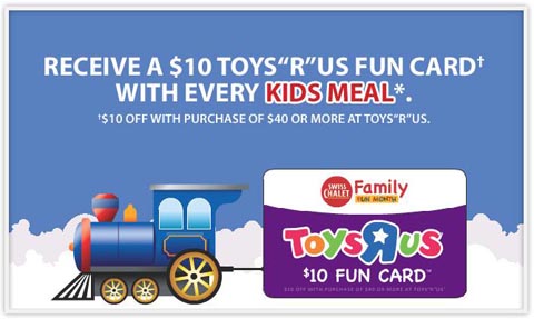 Swiss Chalet Toys R Us Fun Card With Kids Meal Photo Swiss Chalet Toys R Us Fun Card With Kids Meal