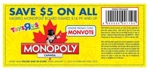 Toys “R” Us Canada Hasbro Save $5 Coupon