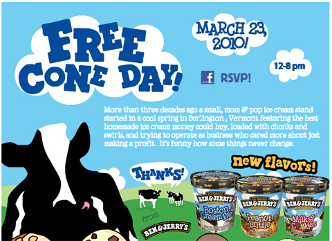 Bens Ben And Jerrys Free Cone Day 2010 (ON, BC & QC)