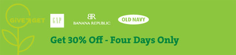 Gap Give & Get Campaign: 30% Discount 