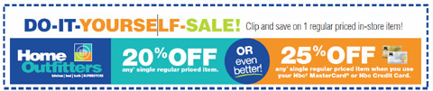 Home Outfitters Coupon: 20% Or 25% Discount!
