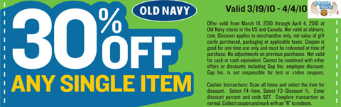 Old Navy Canada Printable Coupon: 30% Discount Photo Old Navy Canada Printable Coupon: 30% Discount