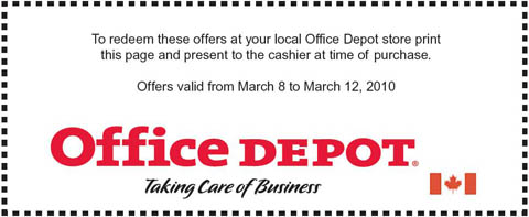 Office Depot Printable Coupon and Coupon Codes