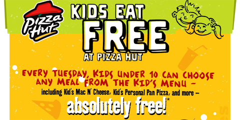 Kids Eat Free @ Pizza Hut Canada