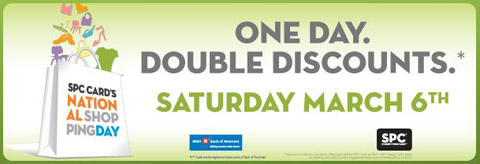 SPC Double Discount Day March 6
