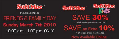 Softmoc Canada: 10% To 30% Off Tomorrow