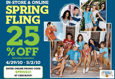 Aeropostale Spring Fling 25% Off Coupon (Or 30%!)