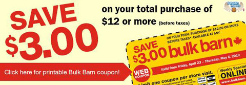 Bulk Barn Save $3 Printable Coupon