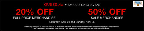 Guess Canada: Up To 50% Discount This Weekend!