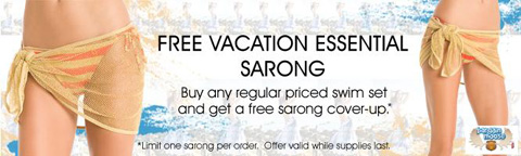 Guess Free Sarong With Swimwear