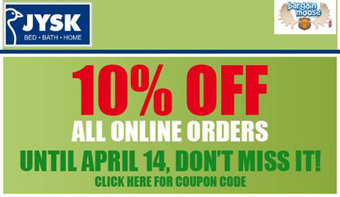 JYSK 10% Off Coupon Code