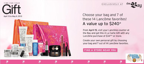 The Bay Lancome Gift With Purchase