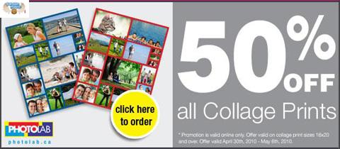 Photolab 50% Off Collage Prints 
