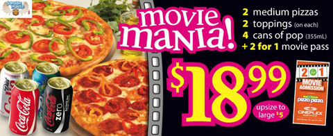 Pizza Pizza Cineplex Movie Passes