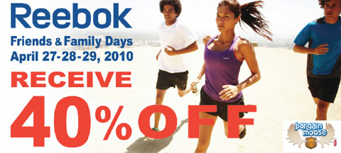 Reebok Canada: 40% Discount! 