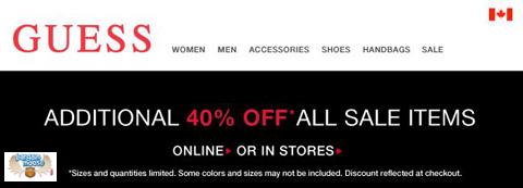 Guess Extra 40% Off Sale Items