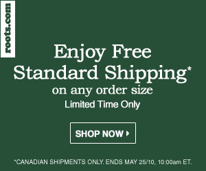 Roots Canada Free Shipping Weekend