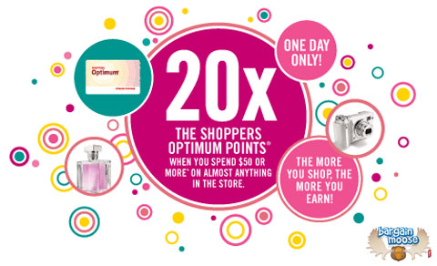 Shoppers Shoppers Optimum Points 20x Bonus Day