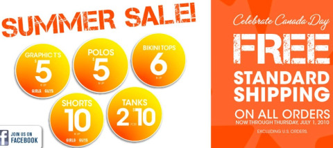 Bluenotes Canada Day Sale