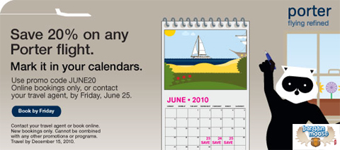 Porter Coupon Code: 20% Discount (& Air Canada & Westjet!)