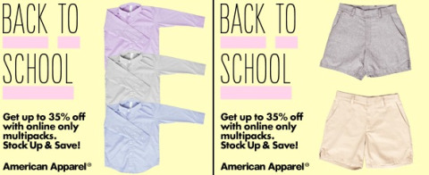 American Apparel: Back to School Savings