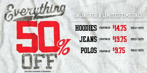 Aeropostale: 50% Off Online