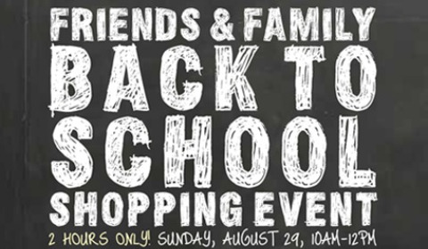Back to School Shopping Event Printable Coupon