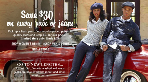 LuckyBrand Lucky Brand Jeans Canada: $30 off Jeans