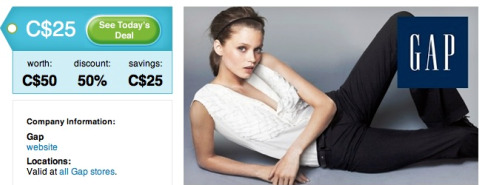 Groupon: $25 for $50 Worth at The Gap (AUG 19 ONLY)