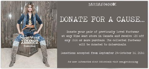 NineWest Nine West: Donate Your Shoes for $20 off $100