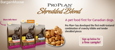 Canadian Freebies: Pro Plan Shredded Blend Dog Food Sample